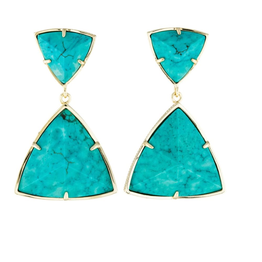 KENDRA SCOTT Maury Turquoise Magnesite Statement Earrings